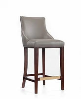 Manhattan Comfort Shubert Leatherette Upholstered Beech Wood Barstool