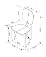 Manhattan Comfort Gales -Piece Mdf Dining Chair With Solid Wood Legs