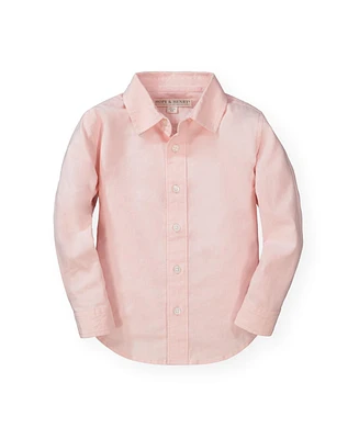 Hope & Henry Baby Boys Linen Classic Button Down Shirt