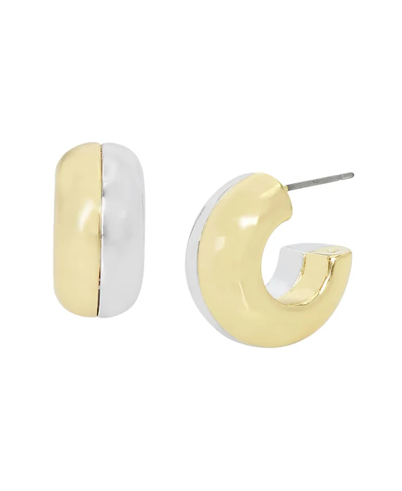 Robert Lee Morris Soho Two-Tone Hoop Earrings - Two