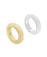 Robert Lee Morris Soho Two-Tone Sculpted Ring Set - Two