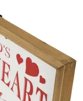 Northlight 15.75" Cupid's Sweetheart Cafe Valentine's Day Wall Sign