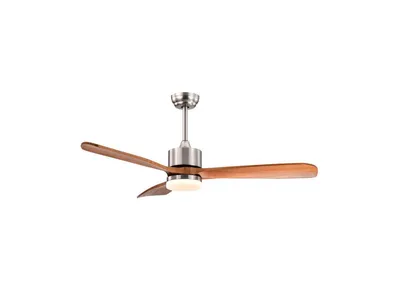 52 Inch Reversible Ceiling Fan with Led Light and Adjustable Temperature