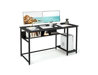 55 Inch Computer Desk with Power Outlets and Usb Ports for Home and Office