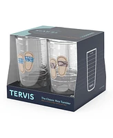 Tervis Sandy Slides Made in Usa Double Walled Insulated Tumbler Travel Cup Keeps Drinks Cold & Hot, 16oz - 4pk, Assorted