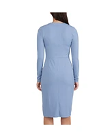 Ellen Tracy Women's V-Neckline Dress with a Tie Waist