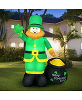 Patrick's Day Inflatable Leprechaun for Yard and Lawn-6 ft