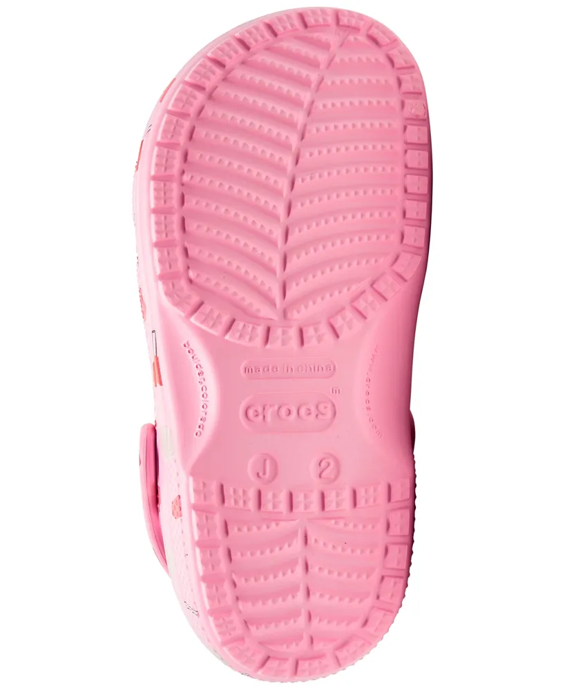 Crocs Little Girls Hearts Classic Clog Sandals from Finish Line