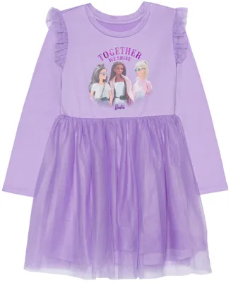 Barbie Toddler Girls Long Sleeve Together We Shine Dress