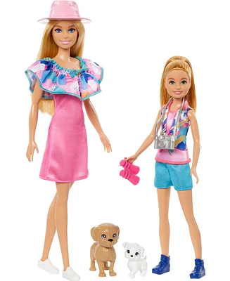 Barbie and Stacie Sister Doll Set with 2 Pet Dogs and Accessories