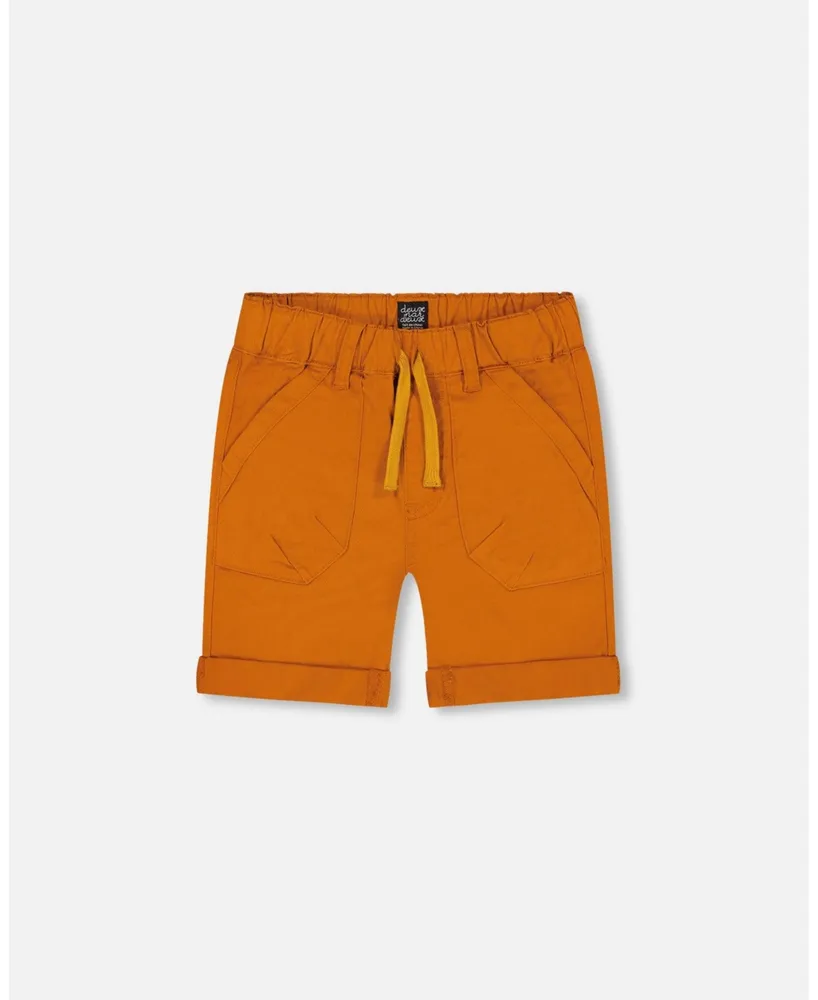 Boy Stretch Twill Short Dusty Orange