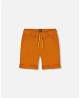 Boy Stretch Twill Short Dusty Orange