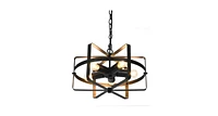 5-Light Metal Drum Shape Industrial Pendant Light