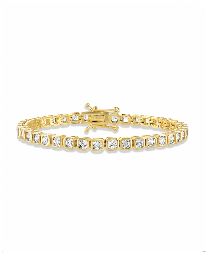 Ben Oni Gold-Tone Square 4mm Cubic Zirconia Tennis Bracelet