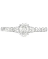 Diamond Oval Engagement (1 ct. t.w.) in 14k White Gold