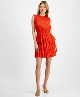 Lucy Paris Women's Tory Pleated Ruffled Dress