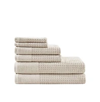 Home Outfitters 100% Cotton 6pcs Bath Towel Set , Absorbent, Bathroom Spa Towel, Modern/Contemporary