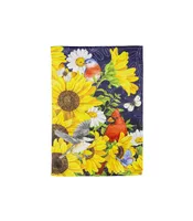 Sunflower Glory Garden Suede Flag