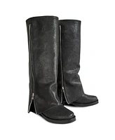 Cuff" Leather Biker Boot By Urbnkicks