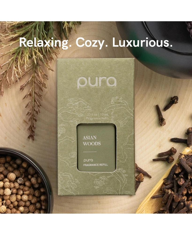 Pura Asian Woods - Smart Home Air Diffuser Fragrance - Smart Home Scent Refill - Up to 120-Hours of Premium Fragrance per Refill