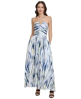 Dkny Women's Strappy Printed Maxi Dress