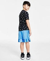 Nike Big Boys Sportswear Printed T Shirt Elite Dri Fit Basketball Shorts Flex Runner 2 Slip On Running Sneakers From Finish Line