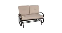 Outdoor Patio Cushioned Rocking Bench Loveseat