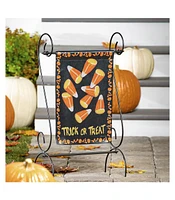 Candy Corn Greetings Garden Lustre Flag