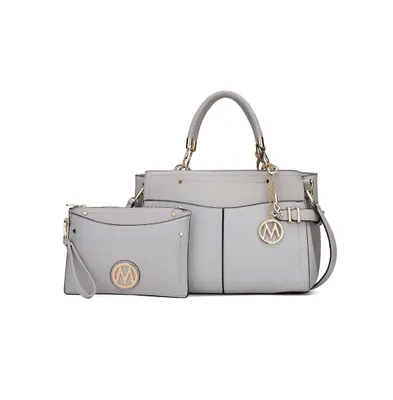 Mkf Collection Tenna Women's Satchel Bag with Wristlet by Mia K