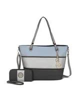 Mkf Collection Vallie Color-Block Women's Tote Bag by Mia K