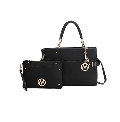 Mkf Collection Tenna Women's Satchel Bag with Wristlet by Mia K