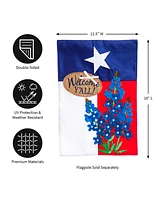 Evergreen Flag Texas Blue Bonnets Garden Applique Flag