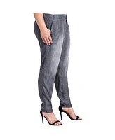 Women's Plus Tencel Denim Pleated Jogger Pants