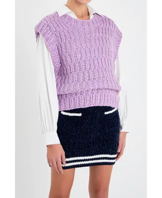 Women's Chunky Knit Sweater Vest