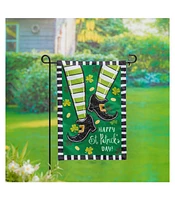 Evergreen Dancing St. Patrick's Day Garden Burlap Flag 12.5 x 18 Inches Indoor Outdoor Decor