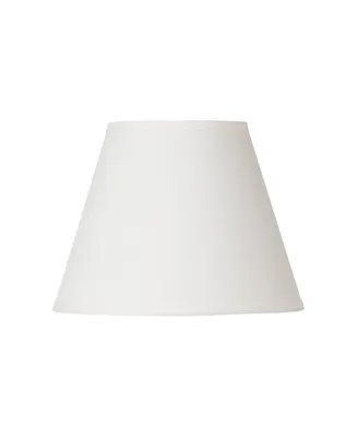 Off White Small Lamp Shade 6" Top x 11" Bottom x 8" High x 8.5" Slant (Spider) Replacement with Harp and Finial - Springcrest