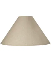 Empire Lamp Shade Fine Burlap Beige Large 6" Top x 21" Bottom x 13.5" High Spider Fitting with Replacement Harp and Finial - Springcrest