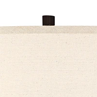 Noah Rustic Farmhouse Table Lamp 31" Tall Bronze Brown Hammered Textured Oatmeal Fabric Drum Shade for Bedroom Living Room House Bedside Nightstand Ho