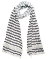 Style & Co Women's Striped Fringe-Trim Scarf, Created for Macy's