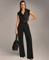 Donna Karan Women's Wide-Leg Jersey Pants