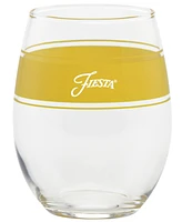 Fiesta Bright Frame 15 Ounce Stemless Wine Glass, Set of 4