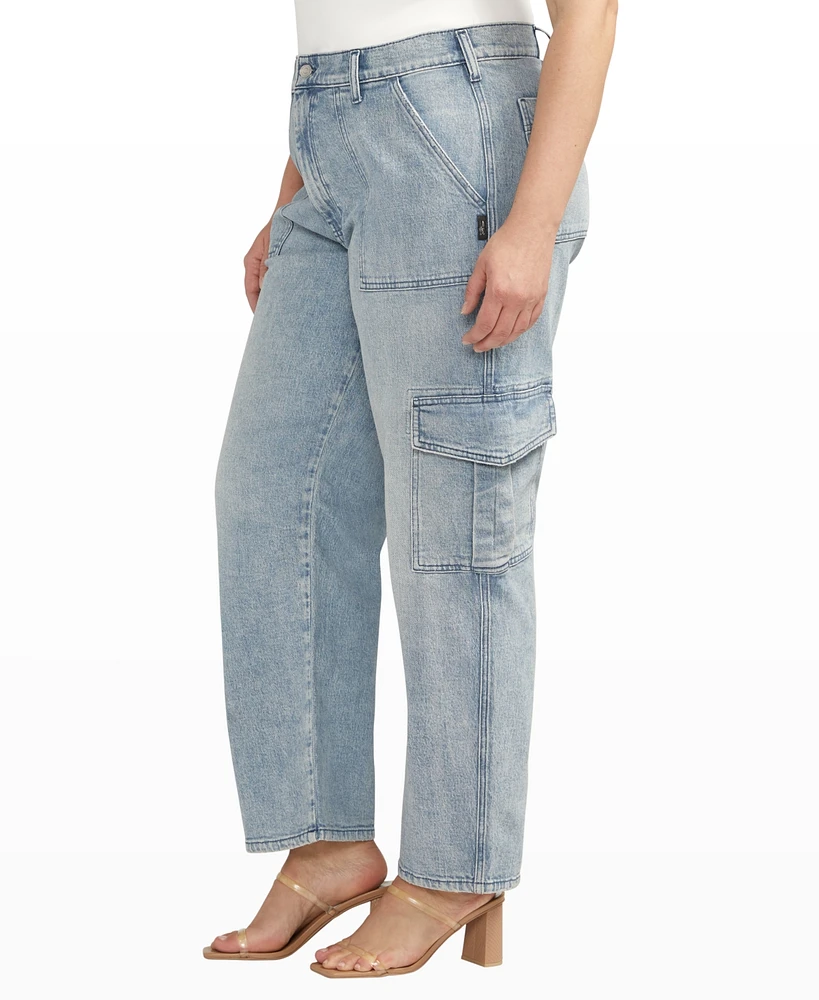 Silver Jeans Co. Plus Size Utility Cargo Jeans