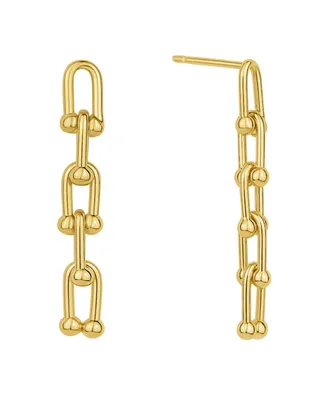 And Now This Drop 18K Gold Plated or Silver Link Earring