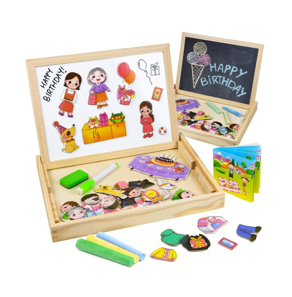 Play Brainy Educational Magnetic Toys with Magnet Board (47 Pc)