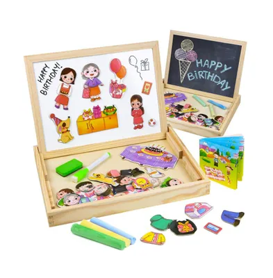 Play Brainy Educational Magnetic Toys with Magnet Board (47 Pc)