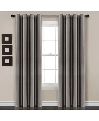 Insulated Grommet 100% Blackout Faux Silk Window Curtain Panel