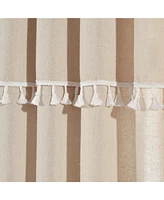 Ivy Tassel Faux Linen Window Curtain Panels