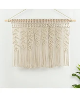 Boho Macrame Leaf Cotton Valance/Kitchen Curtain/Wall Decor