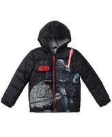 Star Wars Tie Fighter Darth Vader Zip Up Puffer Jacket Toddler| Child Boys