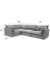 Marsten 126" 4-Pc. Fabric Sectional Sofa, Created for Macy's